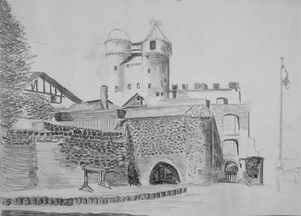 Burg Greifenstein - Zeichnung
